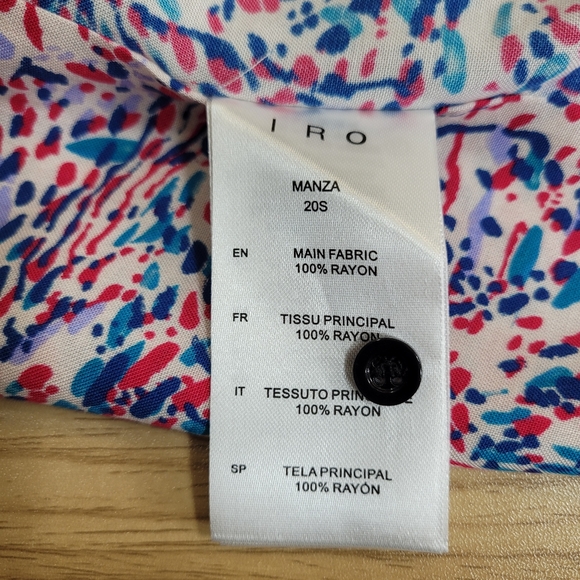 IRO Paris Mini Wrap Dress Ruffled Cap Sleeves size 34 - Picture 12 of 13